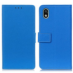 Leather Case Stands Flip Cover Holder M08L for Sony Xperia Ace III SOG08 Blue