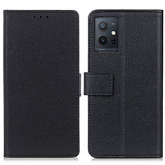 Leather Case Stands Flip Cover Holder M08L for Vivo iQOO Z6 5G Black