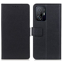 Leather Case Stands Flip Cover Holder M08L for Xiaomi Mi 11T 5G Black