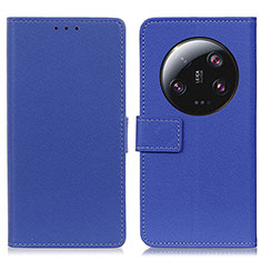 Leather Case Stands Flip Cover Holder M08L for Xiaomi Mi 13 Ultra 5G Blue