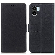 Leather Case Stands Flip Cover Holder M08L for Xiaomi Poco C50 Black