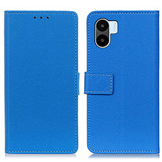 Leather Case Stands Flip Cover Holder M08L for Xiaomi Poco C50 Blue