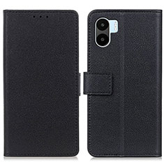 Leather Case Stands Flip Cover Holder M08L for Xiaomi Poco C51 Black