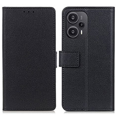 Leather Case Stands Flip Cover Holder M08L for Xiaomi Poco F5 5G Black