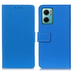 Leather Case Stands Flip Cover Holder M08L for Xiaomi Redmi 10 5G Blue