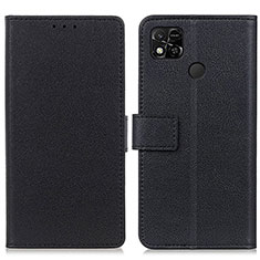 Leather Case Stands Flip Cover Holder M08L for Xiaomi Redmi 9C Black