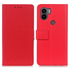 Leather Case Stands Flip Cover Holder M08L for Xiaomi Redmi A1 Plus Red