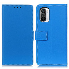 Leather Case Stands Flip Cover Holder M08L for Xiaomi Redmi K40 Pro+ Plus 5G Blue