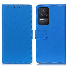 Leather Case Stands Flip Cover Holder M08L for Xiaomi Redmi K50 Pro 5G Blue