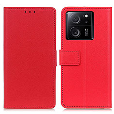 Leather Case Stands Flip Cover Holder M08L for Xiaomi Redmi K60 Ultra 5G Red