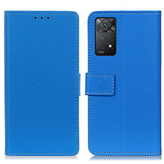 Leather Case Stands Flip Cover Holder M08L for Xiaomi Redmi Note 12 Pro 4G Blue