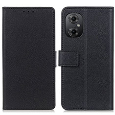 Leather Case Stands Flip Cover Holder M08L for Xiaomi Redmi Note 12R Pro 5G Black