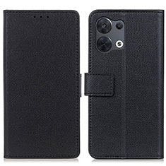 Leather Case Stands Flip Cover Holder M08L for Xiaomi Redmi Note 13 Pro 5G Black