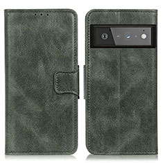 Leather Case Stands Flip Cover Holder M09L for Google Pixel 6 Pro 5G Green