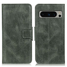 Leather Case Stands Flip Cover Holder M09L for Google Pixel 8 Pro 5G Green