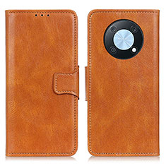 Leather Case Stands Flip Cover Holder M09L for Huawei Enjoy 50 Pro Brown