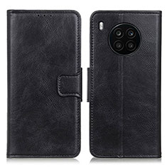 Leather Case Stands Flip Cover Holder M09L for Huawei Honor 50 Lite Black