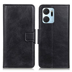 Leather Case Stands Flip Cover Holder M09L for Huawei Honor X7a Black