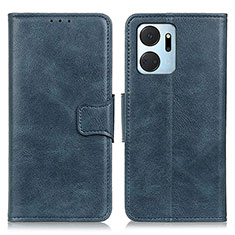 Leather Case Stands Flip Cover Holder M09L for Huawei Honor X7a Blue