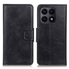 Leather Case Stands Flip Cover Holder M09L for Huawei Honor X8a 4G Black