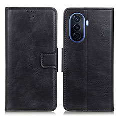 Leather Case Stands Flip Cover Holder M09L for Huawei Nova Y70 Plus Black