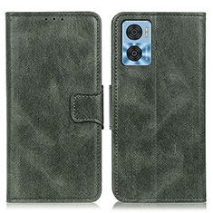 Leather Case Stands Flip Cover Holder M09L for Motorola Moto E22i Green