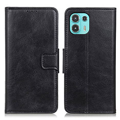 Leather Case Stands Flip Cover Holder M09L for Motorola Moto Edge 20 Lite 5G Black