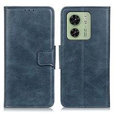 Leather Case Stands Flip Cover Holder M09L for Motorola Moto Edge (2023) 5G Blue