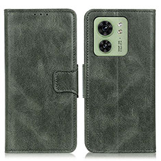 Leather Case Stands Flip Cover Holder M09L for Motorola Moto Edge (2023) 5G Green