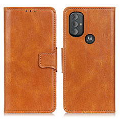 Leather Case Stands Flip Cover Holder M09L for Motorola Moto G Play Gen 2 Brown