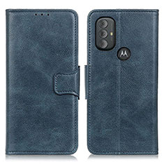 Leather Case Stands Flip Cover Holder M09L for Motorola Moto G Power (2022) Blue