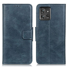 Leather Case Stands Flip Cover Holder M09L for Motorola ThinkPhone 5G Blue