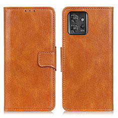 Leather Case Stands Flip Cover Holder M09L for Motorola ThinkPhone 5G Brown