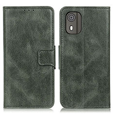 Leather Case Stands Flip Cover Holder M09L for Nokia C02 Green