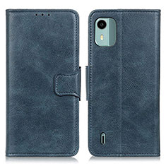 Leather Case Stands Flip Cover Holder M09L for Nokia C12 Blue