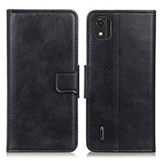 Leather Case Stands Flip Cover Holder M09L for Nokia C2 2nd Edition Black