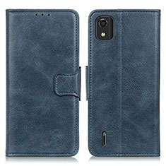 Leather Case Stands Flip Cover Holder M09L for Nokia C2 2nd Edition Blue