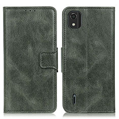 Leather Case Stands Flip Cover Holder M09L for Nokia C2 2nd Edition Green