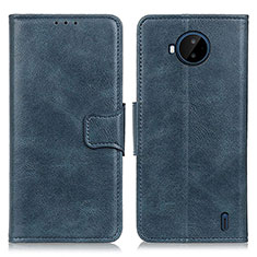 Leather Case Stands Flip Cover Holder M09L for Nokia C20 Plus Blue