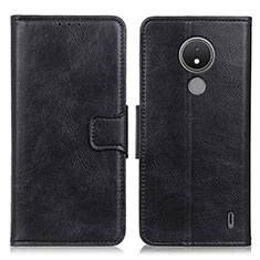 Leather Case Stands Flip Cover Holder M09L for Nokia C21 Black