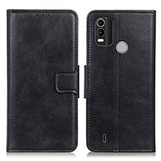 Leather Case Stands Flip Cover Holder M09L for Nokia C21 Plus Black