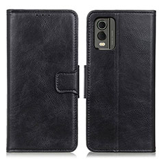 Leather Case Stands Flip Cover Holder M09L for Nokia C210 Black