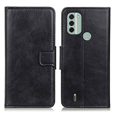 Leather Case Stands Flip Cover Holder M09L for Nokia C31 Black