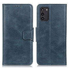 Leather Case Stands Flip Cover Holder M09L for Nokia G100 Blue