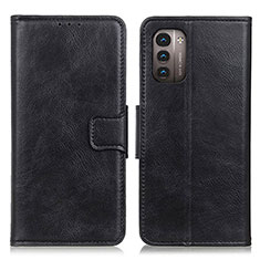 Leather Case Stands Flip Cover Holder M09L for Nokia G11 Black