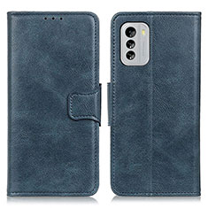 Leather Case Stands Flip Cover Holder M09L for Nokia G60 5G Blue