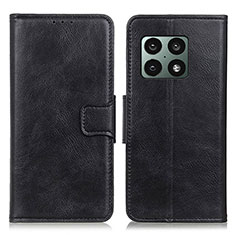 Leather Case Stands Flip Cover Holder M09L for OnePlus 10 Pro 5G Black