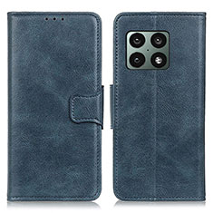 Leather Case Stands Flip Cover Holder M09L for OnePlus 10 Pro 5G Blue