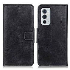 Leather Case Stands Flip Cover Holder M09L for OnePlus 9RT 5G Black