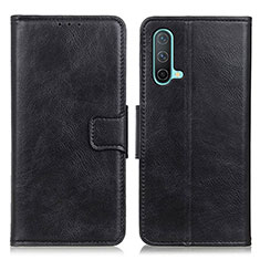 Leather Case Stands Flip Cover Holder M09L for OnePlus Nord CE 5G Black